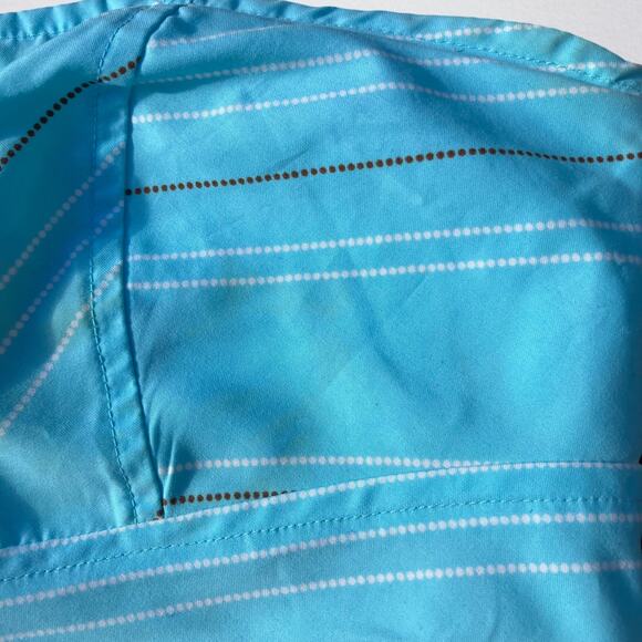 Floral striped reversible strapless mini dress Y2K groovy bohemian tropical chic - Picture 9 of 14